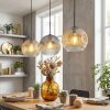 Ripoll Lampadario a sospensione, Lampada a sfera, Lampada a sospensione Ambrato, Chiaro, Grigio fumo, 3-Luci