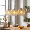 Ripoll Lampadario a sospensione, Lampada a sfera, Lampada a sospensione Ambrato, Chiaro, 3-Luci
