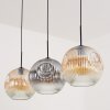 Ripoll Lampadario a sospensione, Lampada a sfera, Lampada a sospensione Ambrato, Chiaro, Grigio fumo, 3-Luci
