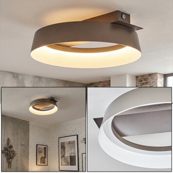 Jelok Plafoniera LED Marrone, 1-Luce