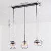 Koyoto Lampadario a sospensione, Lampada a sfera, Lampada a sospensione Ambrato, Chiaro, Grigio fumo, 3-Luci
