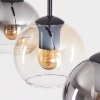 Koyoto Lampadario a sospensione, Lampada a sfera, Lampada a sospensione Ambrato, Chiaro, Grigio fumo, 3-Luci