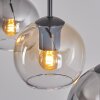 Koyoto Lampadario a sospensione, Lampada a sfera, Lampada a sospensione Ambrato, Chiaro, Grigio fumo, 3-Luci