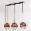 Ripoll Lampadario a sospensione, Lampada a sfera, Lampada a sospensione Chiaro, Ramato, 3-Luci