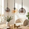 Koyoto Lampadario a sospensione, Lampada a sfera, Lampada a sospensione Ambrato, Chiaro, Grigio fumo, 3-Luci
