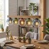 Gastor Lampadario a sospensione, Lampada a sfera, Lampada a sospensione Écru, Nero, 5-Luci