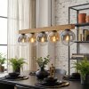 Gastor Lampadario a sospensione, Lampada a sfera, Lampada a sospensione Écru, Nero, 5-Luci