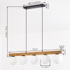 Gastor Lampadario a sospensione, Lampada a sfera, Lampada a sospensione Écru, Nero, 5-Luci