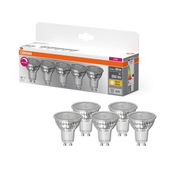 Illuminazione Osram GU10 4.5 Watt bianco caldo dimmerabile 350 Lumen