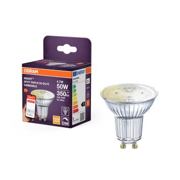 Illuminazione Osram GU10 4.7 Watt bianco caldo dimmerabile 350 Lumen
