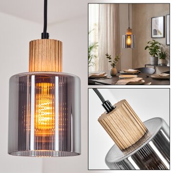 Mador Lampadario a sospensione, Lampada a sospensione Écru, Nero, 1-Luce