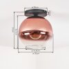 Koyoto Plafoniera, Lampada a sfera 30 cm Chiaro, Ramato, 1-Luce