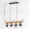 Gastor Lampadario a sospensione, Lampada a sfera, Lampada a sospensione Écru, Nero, 4-Luci
