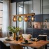 Gastor Lampadario a sospensione, Lampada a sfera, Lampada a sospensione Écru, Nero, 4-Luci