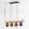 Gastor Lampadario a sospensione, Lampada a sfera, Lampada a sospensione Écru, Nero, 4-Luci