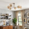 Gastor Plafoniera, Lampada a sfera 80 cm Sabbia, 6-Luci