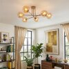 Gastor Plafoniera, Lampada a sfera 80 cm Sabbia, 6-Luci