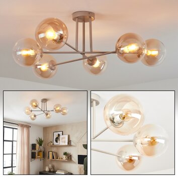 Gastor Plafoniera, Lampada a sfera Sabbia, 6-Luci