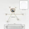 Gastor Plafoniera, Lampada a sfera 80 cm Sabbia, 6-Luci