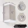 Remil Lampada da parete per esterno, Lampade Up & Down, Applique LED Acciaio satinato, 2-Luci, Sensori di movimento