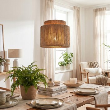 Tanik Lampadario a sospensione, Lampada a sospensione Nero, 1-Luce