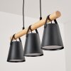 Andian Lampadario a sospensione, Lampada a sospensione Écru, Nero, 3-Luci