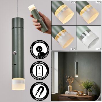 Molten Lampadario a sospensione, Lampada a sospensione LED Verde, 1-Luce