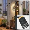 Fenik Lampada da terra LED Nero, 2-Luci