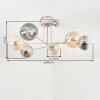 Gastor Plafoniera, Lampada a sfera 80 cm Sabbia, 6-Luci