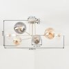 Gastor Plafoniera, Lampada a sfera 80 cm Sabbia, 6-Luci