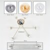 Gastor Plafoniera, Lampada a sfera 80 cm Sabbia, 6-Luci