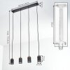 Fenik Lampadario a sospensione, Lampada a sospensione Nero, 4-Luci
