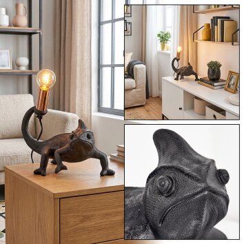 Lyrion Lampada da tavolo Oro, Nero, 1-Luce