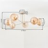 Koyoto Plafoniera, Lampada a sfera 78 cm Sabbia, 6-Luci