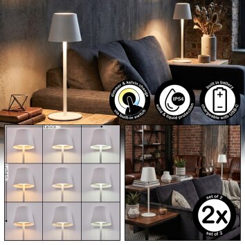 Salgadinho Lampada da tavolo per esterno, Lampada da tavolo LED Bianco, 1-Luce