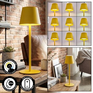 Salgadinho Lampada da tavolo per esterno, Lampada da tavolo LED Giallo, 1-Luce