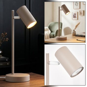 Javel Lampada da scrivania, Lampada da tavolo LED Sabbia, Bianco, 1-Luce