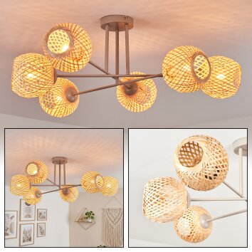 Basto Plafoniera, Lampada a sfera Sabbia, 6-Luci