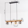 Gastor Lampadario a sospensione, Lampada a sfera, Lampada a sospensione Écru, Nero, 4-Luci