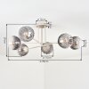 Koyoto Plafoniera, Lampada a sfera 78 cm Sabbia, 6-Luci