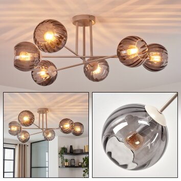 Koyoto Plafoniera, Lampada a sfera 78 cm Sabbia, 6-Luci