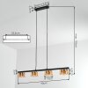 Folar Lampadario a sospensione, Lampada a sospensione LED Nero, 4-Luci
