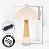 Lampada a forma di fungo  Forgek Lampada da tavolo Champagne, Aspetto del legno, 1-Luce