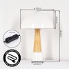 Forgek Lampada da tavolo Aspetto del legno, Sabbia, 1-Luce