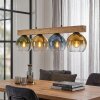 Koyoto Lampadario a sospensione, Lampada a sfera, Lampada a sospensione Écru, Nero, 4-Luci