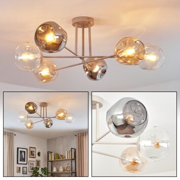 Ripoll Plafoniera, Lampada a sfera Sabbia, 6-Luci
