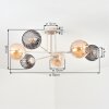 Koyoto Plafoniera, Lampada a sfera 78 cm Sabbia, 6-Luci