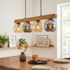 Koyoto Lampadario a sospensione, Lampada a sfera, Lampada a sospensione Écru, Nero, 4-Luci