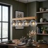 Koyoto Lampadario a sospensione, Lampada a sfera, Lampada a sospensione Écru, Nero, 4-Luci