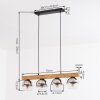 Koyoto Lampadario a sospensione, Lampada a sfera, Lampada a sospensione Écru, Nero, 4-Luci